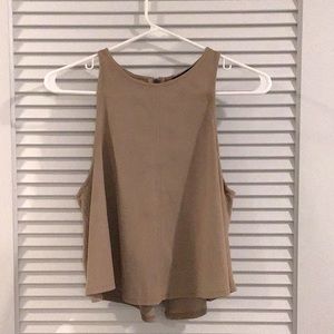 Tan suede top
